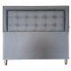 Cabeceira Cama Box Queen Diamond Linho Cinza 160 X 120 Rbl