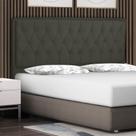 Cabeceira Cama Box Queen Jadi 160 Cm Suede Cinza