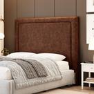 Cabeceira Cama Box Queen Size Alba 160cm com Frame material sintético Whisky - Abmaza