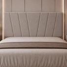 Cabeceira Cama Box Queen Size Casal Estofada 160cm Luxo Moderna Linho Quarto
