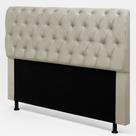Cabeceira Cama Box Queen Size Sarah 160cm com Frame Suede Bege Claro - Desk Design Cabeceira Cama Box Queen Size Sarah 160cm com Frame Suede Bege Claro - Desk Design