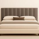 Cabeceira Cama Box Queen Veludo Luxo Painel Kit 8 Modulos Marrom Cabeceira Cama Box Queen Veludo Luxo Painel Kit 8 Modulos Marrom