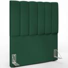 Cabeceira Cama Box Solteiro 100 cm Dália W01 Suede Verde Musgo - Lyam Decor Cabeceira Cama Box Solteiro 100 cm Dália W01 Suede Verde Musgo - Lyam Decor