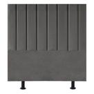 Cabeceira Cama Box Solteiro 100 Cm Sophia Carla Suede cinza Escuro