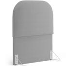 Cabeceira Cama Box Solteiro 100cm Orgânica Lanna W01 Bouclê Cinza - Lyam Decor