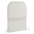 Cabeceira Cama Box Solteiro 100cm Orgânica Lanna W01 Bouclê Cru - Lyam Decor