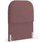 Cabeceira Cama Box Solteiro 100cm Orgânica Lanna W01 Suede Rosê - Lyam Decor