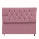Cabeceira Cama Box Solteiro 90 cm Aurora Suede Rosê
