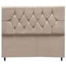 Cabeceira Cama Box Solteiro 90 Cm Geovana Suede bege