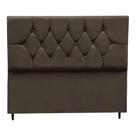 Cabeceira Cama Box Solteiro 90 Cm Geovana Suede marrom.