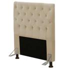 Cabeceira Cama Box Solteiro 90cm Cristal Suede Bege - JS Móveis Cabeceira Cama Box Solteiro 90cm Cristal Suede Bege - JS Móveis