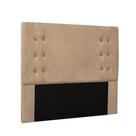 Cabeceira Cama Box Solteiro 90cm E Recamier Gênova Suede Bege S04 - D'rossi Cabeceira Cama Box Solteiro 90cm E Recamier Gênova Suede Bege S04 - D'rossi