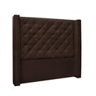 Cabeceira Cama Box Solteiro 90cm E Recamier Vicenza Suede Café S04 - D'rossi