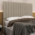 Cabeceira Cama Box Solteiro 90cm Estofada Plutus Boucle Capuccino Z04 - Mpozenato