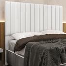 Cabeceira Cama Box Solteiro 90cm Estofada Plutus Sintético Branco Z04 - Mpozenato