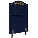 Cabeceira Cama Box Solteiro 90cm Imperial Veludo J02 Azul - Mpozenato Cabeceira Cama Box Solteiro 90cm Imperial Veludo J02 Azul - Mpozenato
