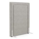 Cabeceira Cama Box Solteiro Alba 90cm com Frame Veludo Bege Claro - Abmaza