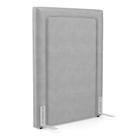 Cabeceira Cama Box Solteiro Alba 90cm com Frame Veludo Cinza Claro - Abmaza Cabeceira Cama Box Solteiro Alba 90cm com Frame Veludo Cinza Claro - Abmaza
