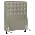 Cabeceira Cama Box Solteiro Ciara 90cm Botonê com Frame Sintético Bege - Abmaza Cabeceira Cama Box Solteiro Ciara 90cm Botonê com Frame Sintético Bege - Abmaza