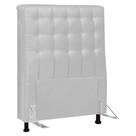 Cabeceira Cama Box Solteiro Ciara 90cm Botonê com Frame Sintético Branco - Abmaza Cabeceira Cama Box Solteiro Ciara 90cm Botonê com Frame Sintético Branco - Abmaza