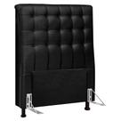 Cabeceira Cama Box Solteiro Ciara 90cm Botonê com Frame Sintético Preto - Abmaza Cabeceira Cama Box Solteiro Ciara 90cm Botonê com Frame Sintético Preto - Abmaza