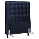 Cabeceira Cama Box Solteiro Ciara 90cm Botonê com Frame Suede Azul Marinho - Desk Design Cabeceira Cama Box Solteiro Ciara 90cm Botonê com Frame Suede Azul Marinho - Desk Design