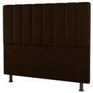 Cabeceira Cama Box Solteiro Cora 90cm Sintético Marrom - Abmaza