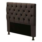 Cabeceira Cama Box Solteiro Cristal 90cm Suede Marrom Chocolate - Desk Design