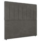 Cabeceira Cama Box Solteiro Ivana 90cm Veludo Cinza - Abmaza Cabeceira Cama Box Solteiro Ivana 90cm Veludo Cinza - Abmaza