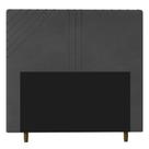 Cabeceira Cama Box Solteiro Lisboa 90cm Suede Cinza - Desk Design