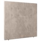 Cabeceira Cama Box Solteiro Luana 90cm Veludo Bege - Abmaza Cabeceira Cama Box Solteiro Luana 90cm Veludo Bege - Abmaza