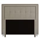 Cabeceira Cama Box Solteiro Luxor 90cm com Tachas e Frame Corano Bege - Desk Design Cabeceira Cama Box Solteiro Luxor 90cm com Tachas e Frame Corano Bege - Desk Design
