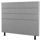 Cabeceira Cama Box Solteiro Malik 90cm Suede Cinza Claro- Abmaza