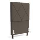 Cabeceira Cama Box Solteiro Mel 90cm com Frame Linho Marrom - Desk Design