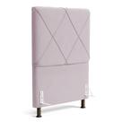 Cabeceira Cama Box Solteiro Mel 90cm com Frame Suede Rosa Bebê - Desk Design Cabeceira Cama Box Solteiro Mel 90cm com Frame Suede Rosa Bebê - Desk Design