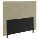 Cabeceira Cama Box Solteiro Viena 90cm Veludo Bege - Desk Design