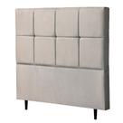 Cabeceira Cama Box Super King 195cm Roma Suede Bege - Belliv Decor Cabeceira Cama Box Super King 195cm Roma Suede Bege - Belliv Decor