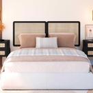 Cabeceira Cama Casal 160cm com Aplique de Tela Sintética Cabeceira Cama Casal 160cm com Aplique de Tela Sintética