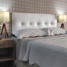 Cabeceira Cama Casal Botonê Berlim Corano Branco 60 RBL Cabeceira Cama Casal Botonê Berlim Corano Branco 60 RBL