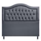 Cabeceira Cama Casal Capitonê Sophia Provençal Corano Cinza 120 RBL