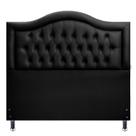 Cabeceira Cama Casal Capitonê Sophia Provençal Corano Preto 120 RBL
