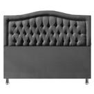 Cabeceira Cama Casal Capitone Sophia Provençal Linho Cinza 120 RBL