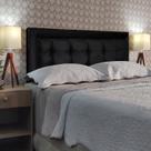 Cabeceira Cama Casal Lexus Diamond 2 Suede Preto 60 RBL