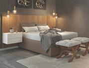 Cabeceira Cama Casal Mesa de Cabeceira Safira Montanhês