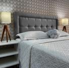 Cabeceira Cama Casal Veneza 05 Luxor Linho Cinza 120 RBL