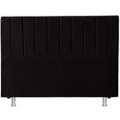 Cabeceira Cama De Casal 138x110 Suede Preto Keiko Colchões