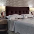 Cabeceira Cama King Botonê Berlim Corano Marrom 120 RBL
