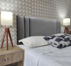 Cabeceira Cama King Siena Double Corano Cinza 120 RBL