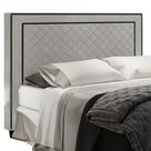 Cabeceira Cama Queen 160cm Zafira Veludo Prata Com Frame Italian Flex