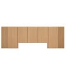 Cabeceira Cama Queen Ripada 3,50m CA 100% MDF Casa Lar